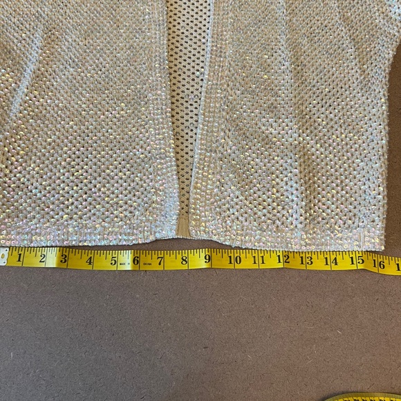 Vintage Hand Knit Sequined Sweater! Size Sm/Med - Picture 6 of 9